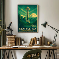 Seattle, WA The Emerald City Poster