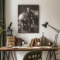 Theodore Roosevelt Library Globe Vintage Poster