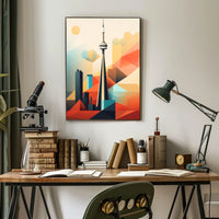 CN Tower in Toronto Skyline Travel Poster