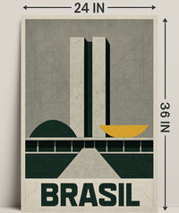 Brasil Modernist Architecture Wall Art Print PosterGoat