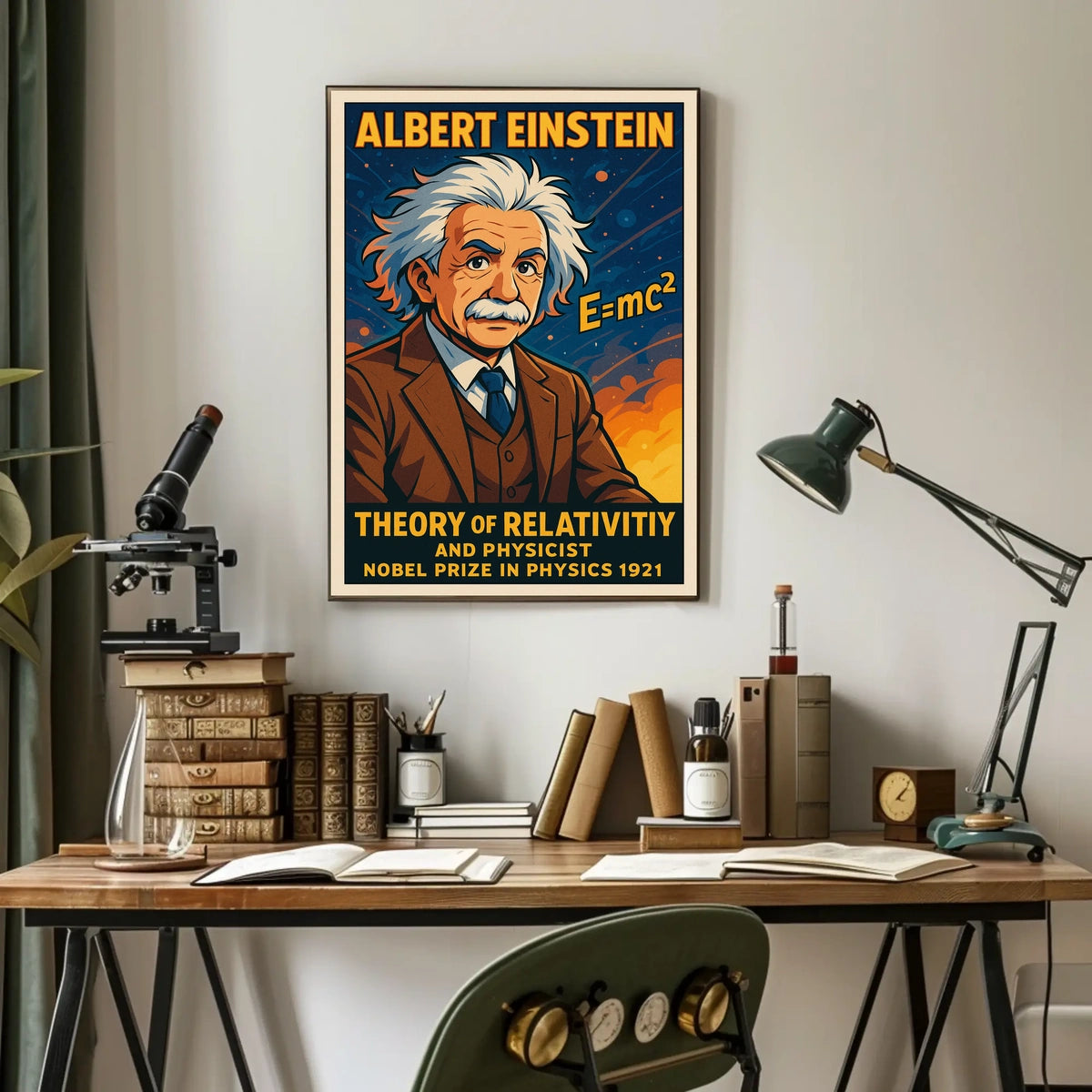 Albert Einstein Theory Of Relativity Education Science Poster