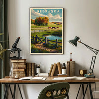 Scenic Landscape of Nebraska Poster