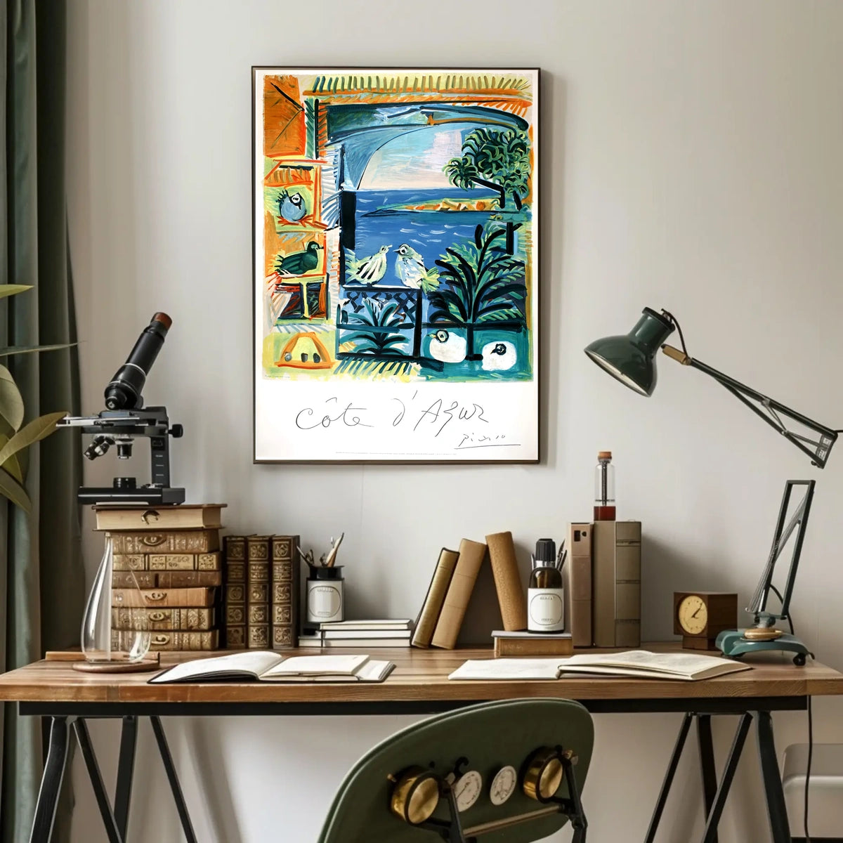 Côte DAzur Artistic Impression Poster