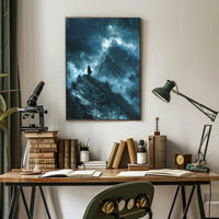 Ethereal Moonlit Adventure in Mountains Fantasy or Mythology Poster PosterGoat