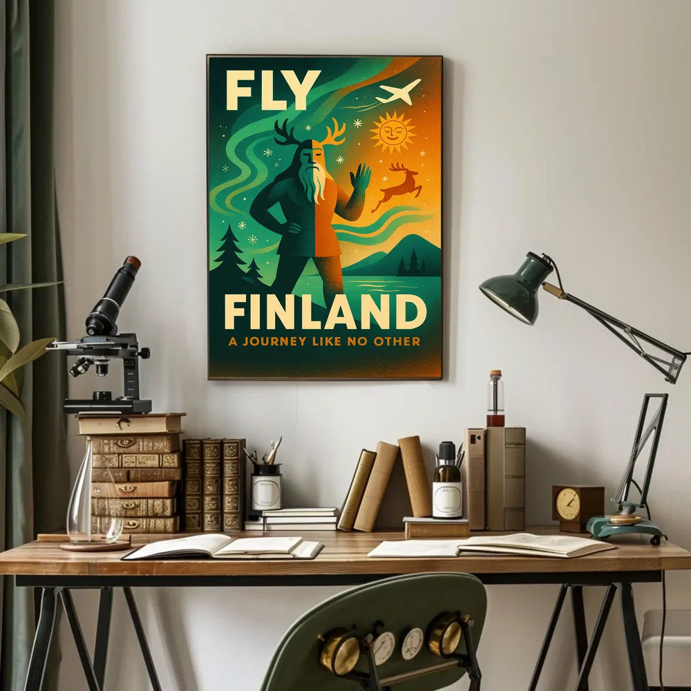 Vibrant Finland Travel Adventure Art Poster - Travel Poster PosterGoat
