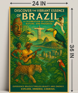 Discover the Vibrant Essence of Brazil Poster PosterGoat