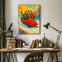 Reindeer Bobsled Adventure Poster