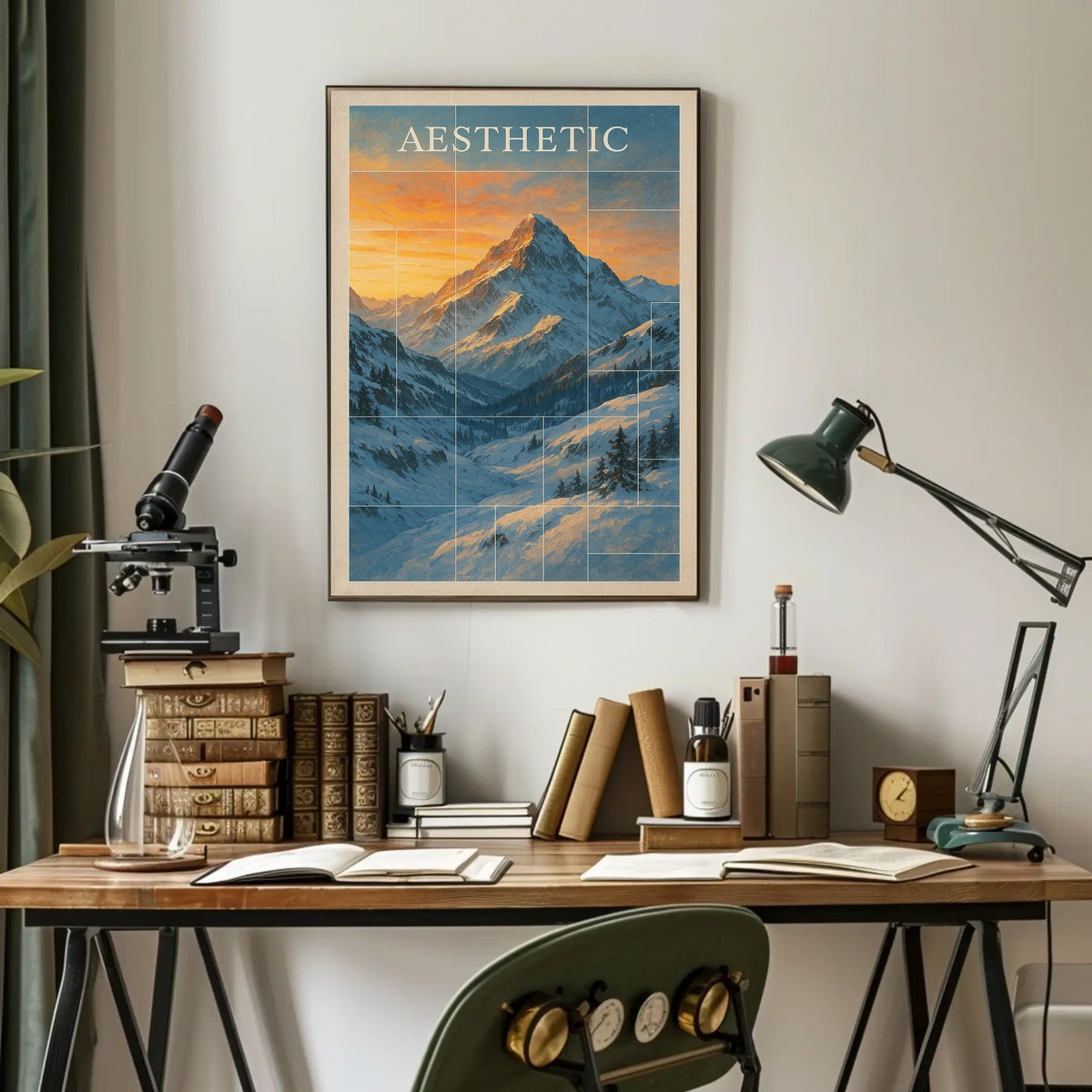 Majestic Mountain Aesthetic Poster