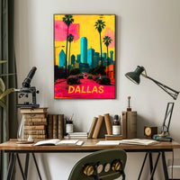 Vibrant Dallas Skyline Poster
