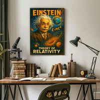 Einstein Relativity Vintage Science Student Poster