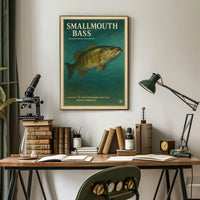 Smallmouth Bass Native Fish of North America Poster
