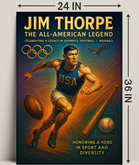 Jim Thorpe The All-American Legend Poster PosterGoat