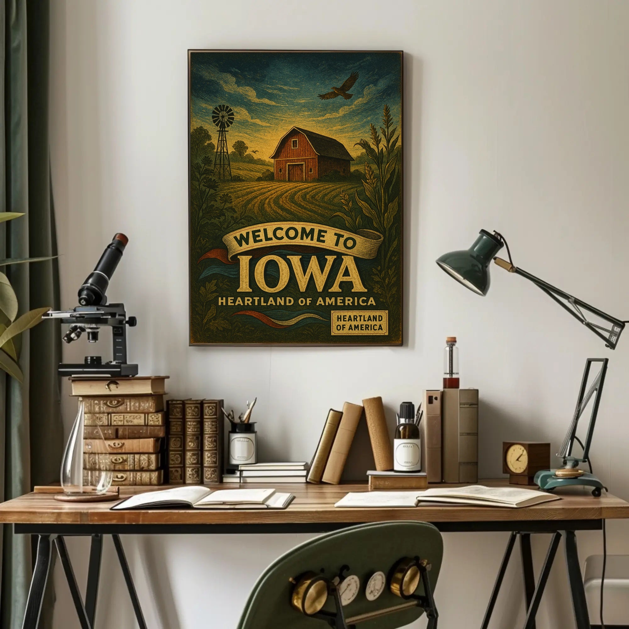 Welcome To Iowa Heartland Of America Poster