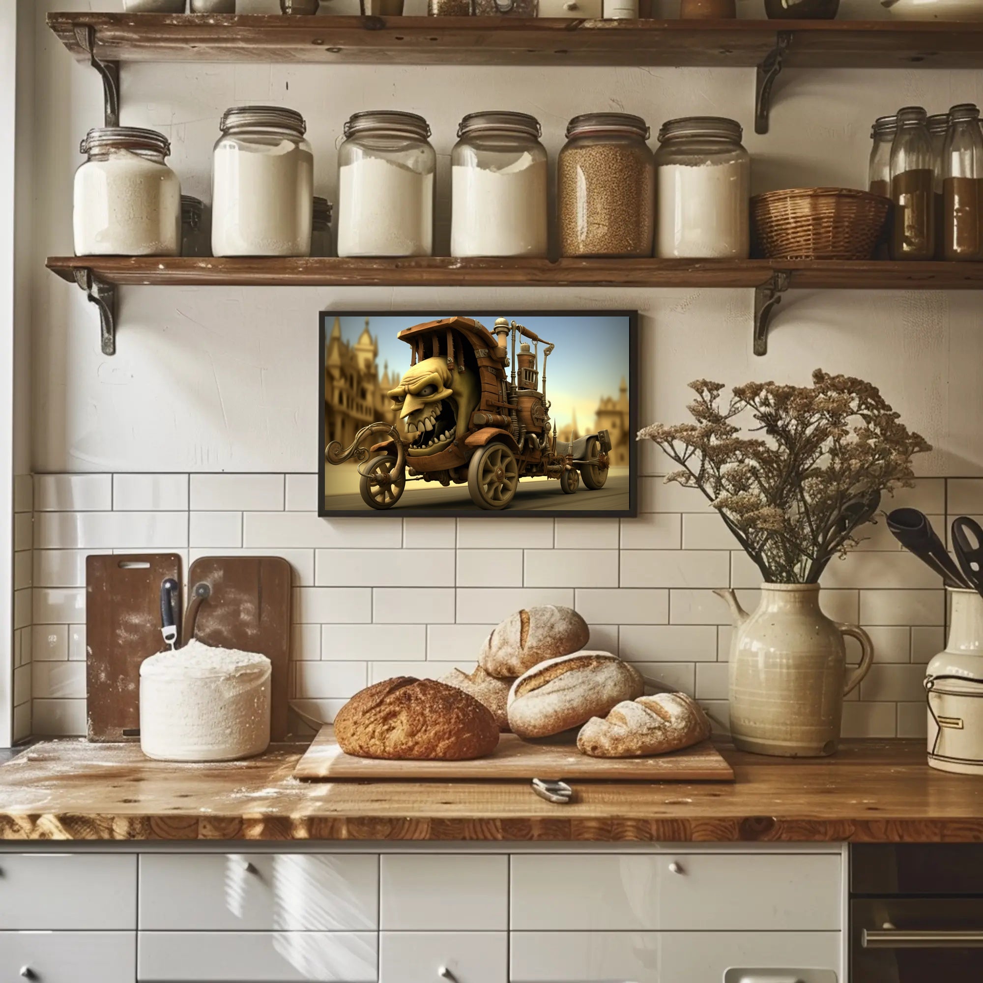 Fierce Steampunk Hybrid Vehicle Fantasy or Mythology Poster