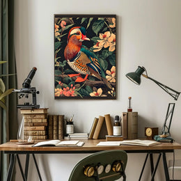 Mandarin Duck Delight: Nature's Beauty Animal Poster