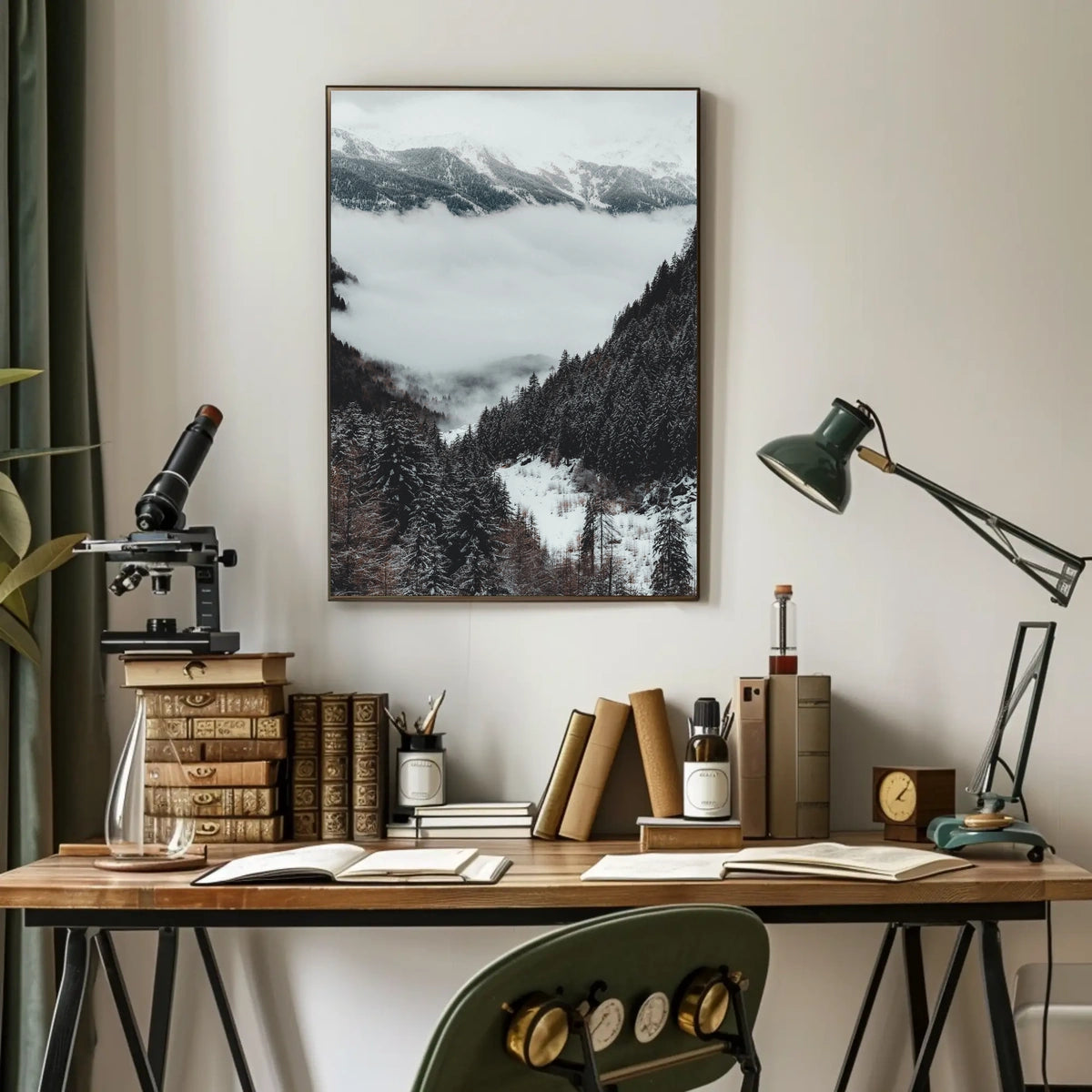 Breathtaking Winter Landscape Photorealistic National Park Poster