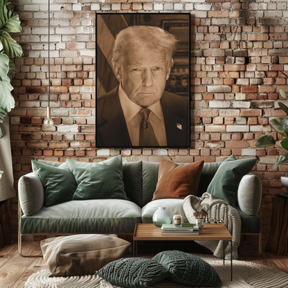 Donald Trump 47th President Sepia Photo