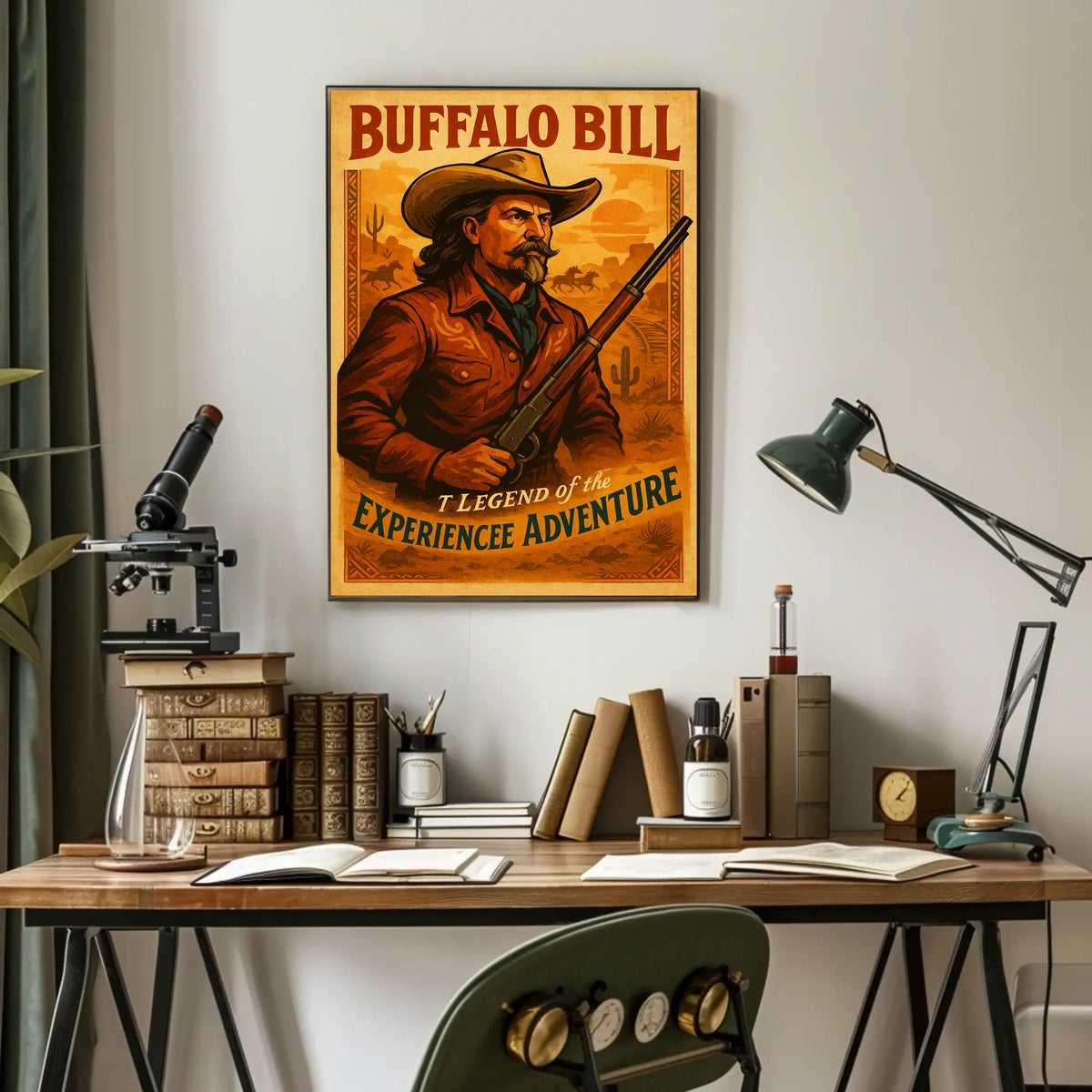 Buffalo Bill Legend Of Adventure Poster Vintage Wall Art
