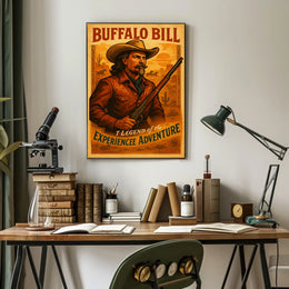 Buffalo Bill Legend Of Adventure Poster Vintage Wall Art