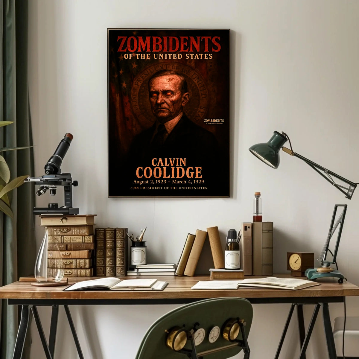 Calvin Coolidge 30th President of the United States Zombidents Poster Series