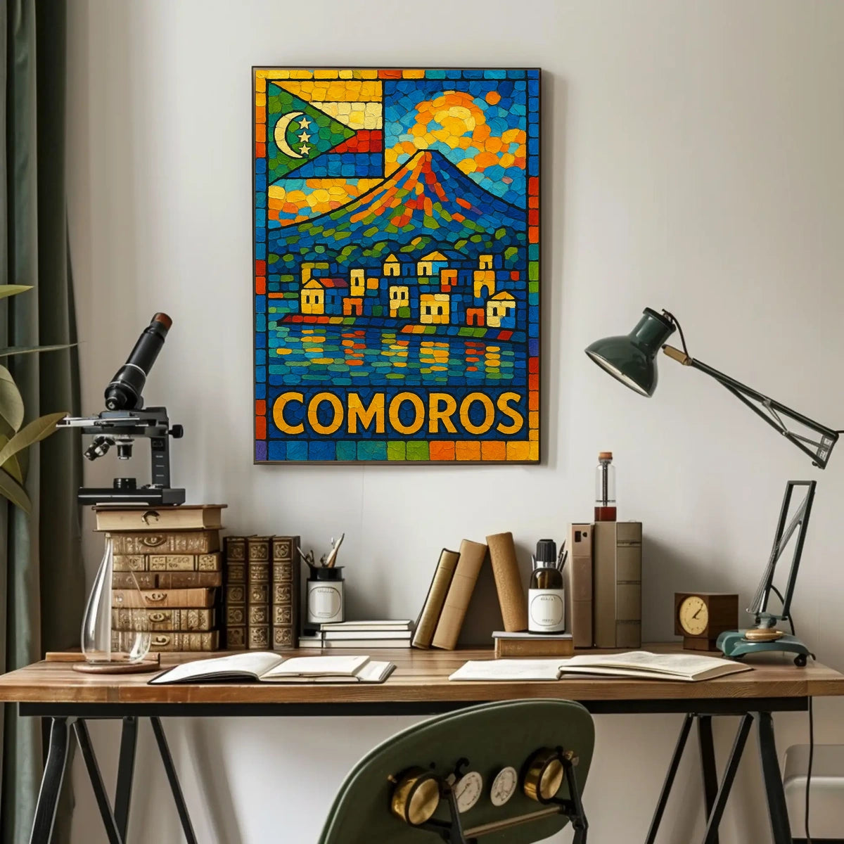 Comoros Vibrant Island Mosaic Poster
