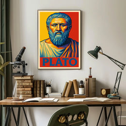 Plato Philosophical Icon Poster