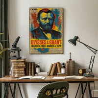 Ulysses S. Grant 18th President of the United States Street Art Mashup Poster