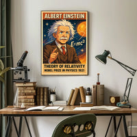 Einstein Relativity Vintage Science Poster