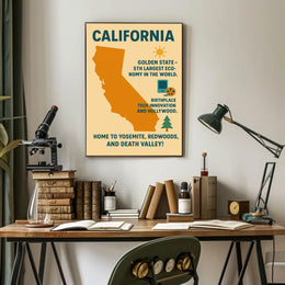 California The Golden State Poster PosterGoat