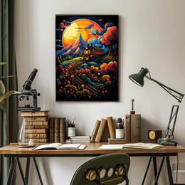 Dreamy Train Journey Poster
