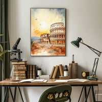 Colosseum Majesty: Ancient Rome Travel Poster