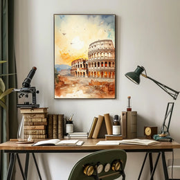 Colosseum Majesty: Ancient Rome Travel Poster
