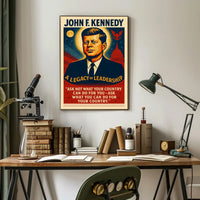 John F. Kennedy Inspirational Leadership Historical or Presidential Poster