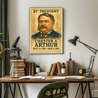 Chester A. Arthur's Legacy Illustrated Historical or Presidential Poster