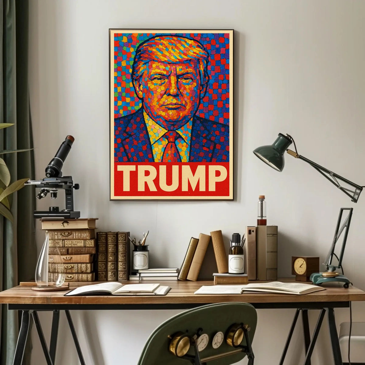Donald Trump Vibrant Mosaic Legacy Poster