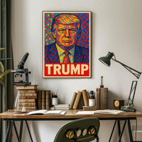 Donald Trump Vibrant Mosaic Legacy Poster