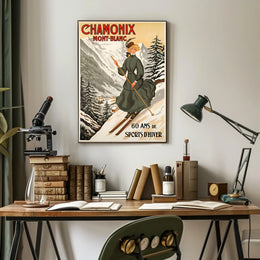 Chamonix Winter Sports Celebration Poster