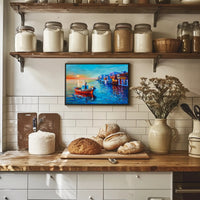Serene Sunset Harbor Poster