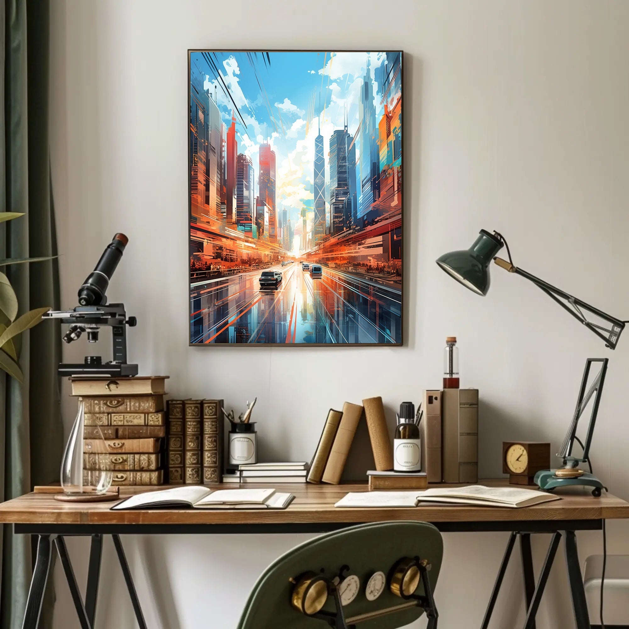 Futuristic Urban Landscape Poster