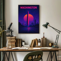 Washington Monument Futuristic Wanderlust Decor Poster