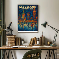 Cleveland Lakefront Glo Poster