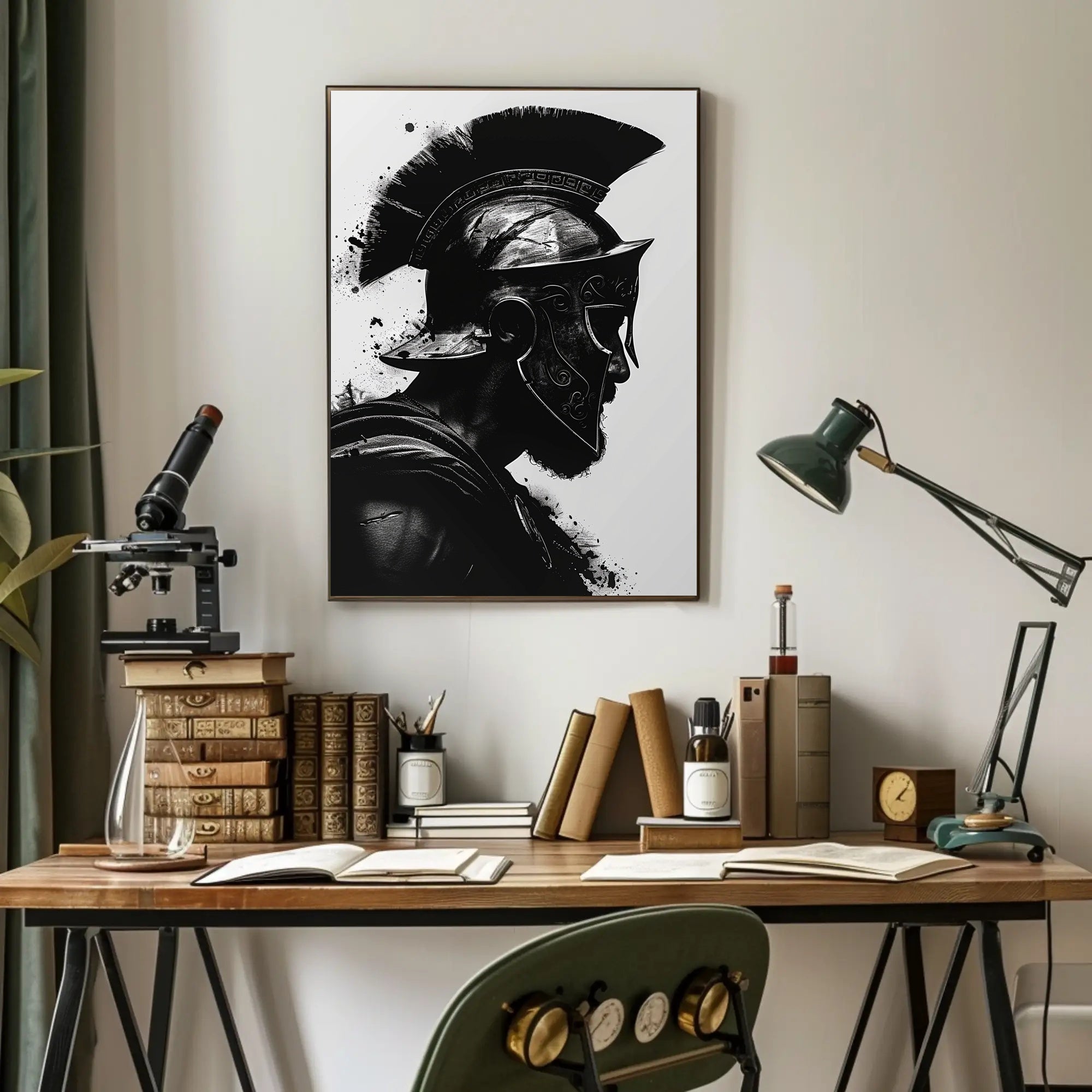 Warrior's Silhouette Poster PosterGoat