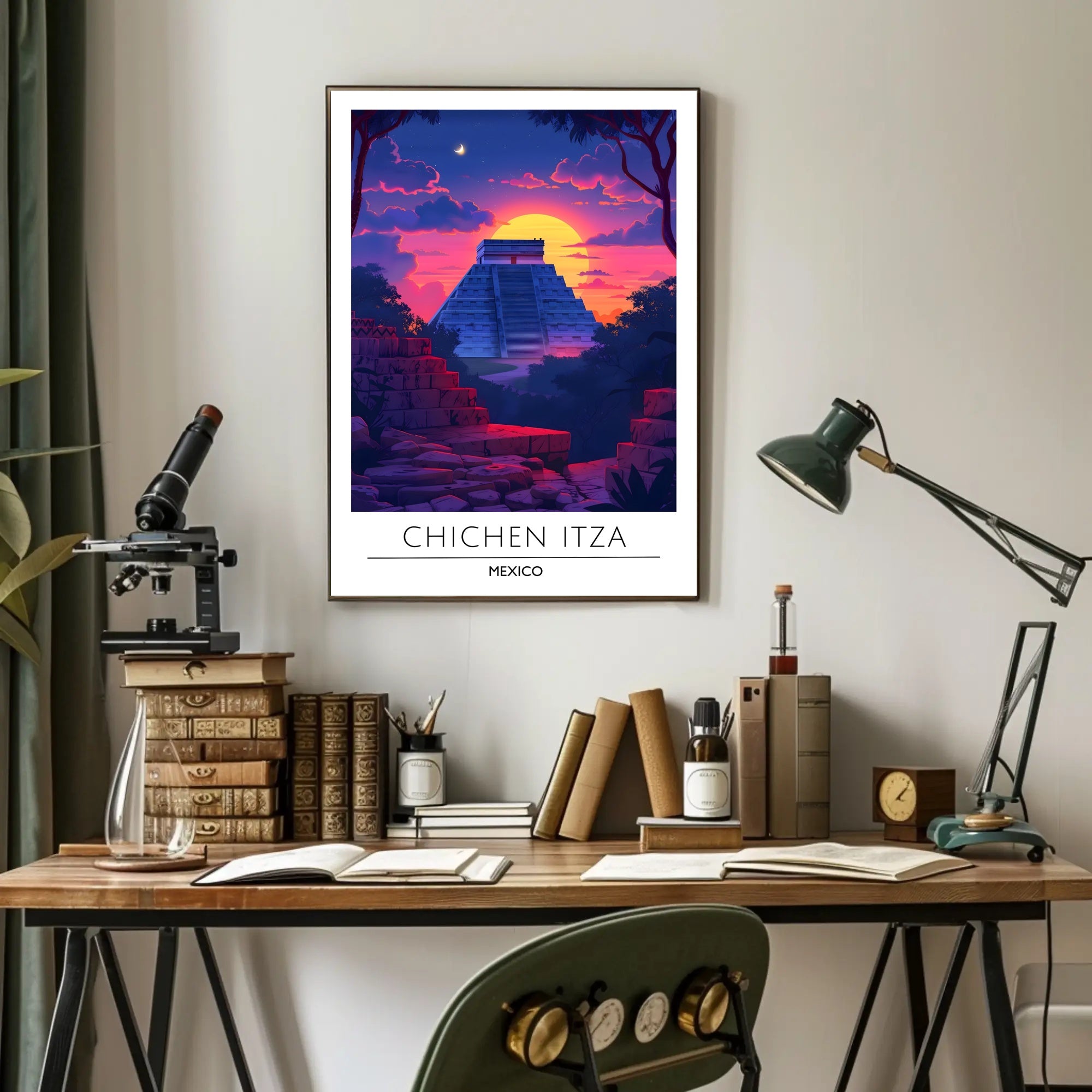 Chichen Itza Majestic Scene Cultural or Heritage Poster