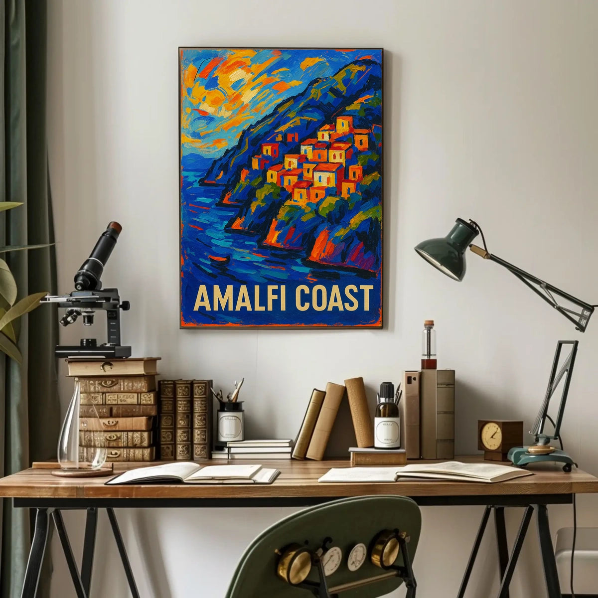 Amalfi Coast Poster 18x24 Coastal Wall Art Decor Print