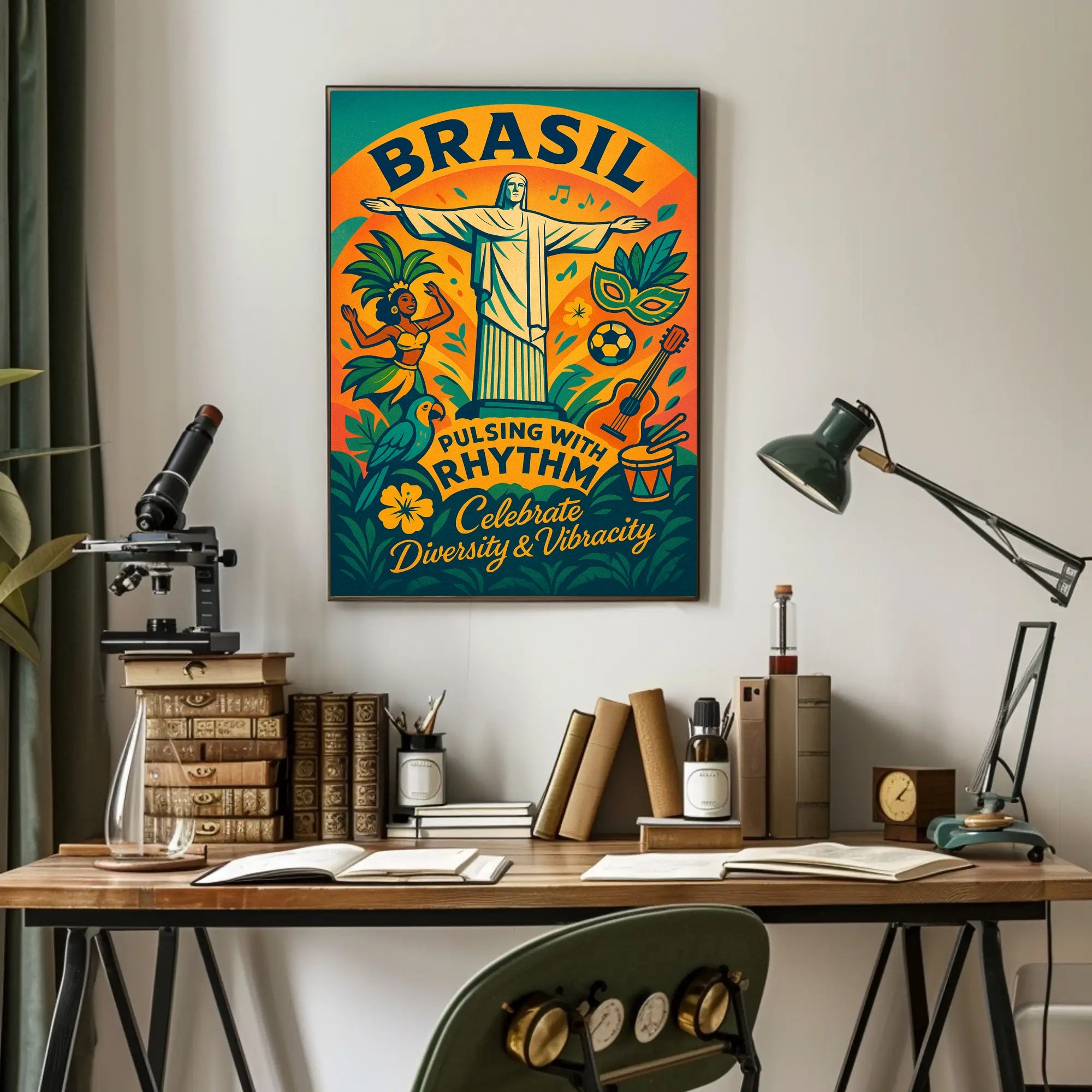 Celebrate Brazil's Vibrant Culture Poster