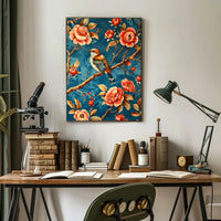 Bird Among Blossoms Wall Art Print