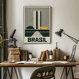Brasil Modernist Architecture Wall Art Print PosterGoat