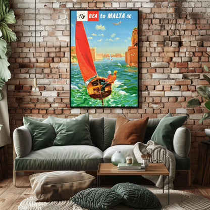 Malta Vintage Travel Poster