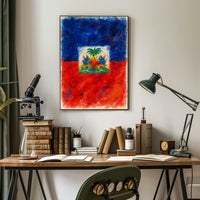 Vibrant Haitian Flag Poster