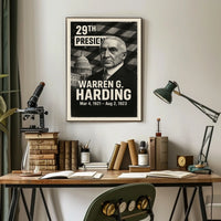 Warren G. Harding 29th President of the United States Digital Montaje Poster